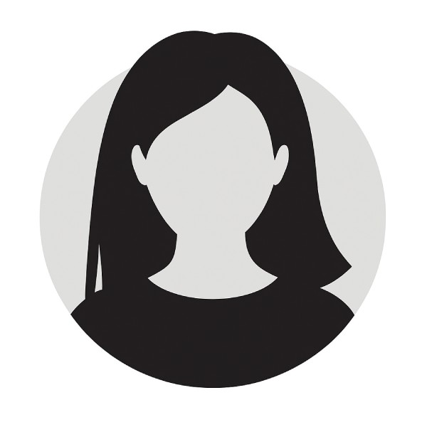 Generic user avatar silhouette with shoulder-length hair inside a gray circular background.